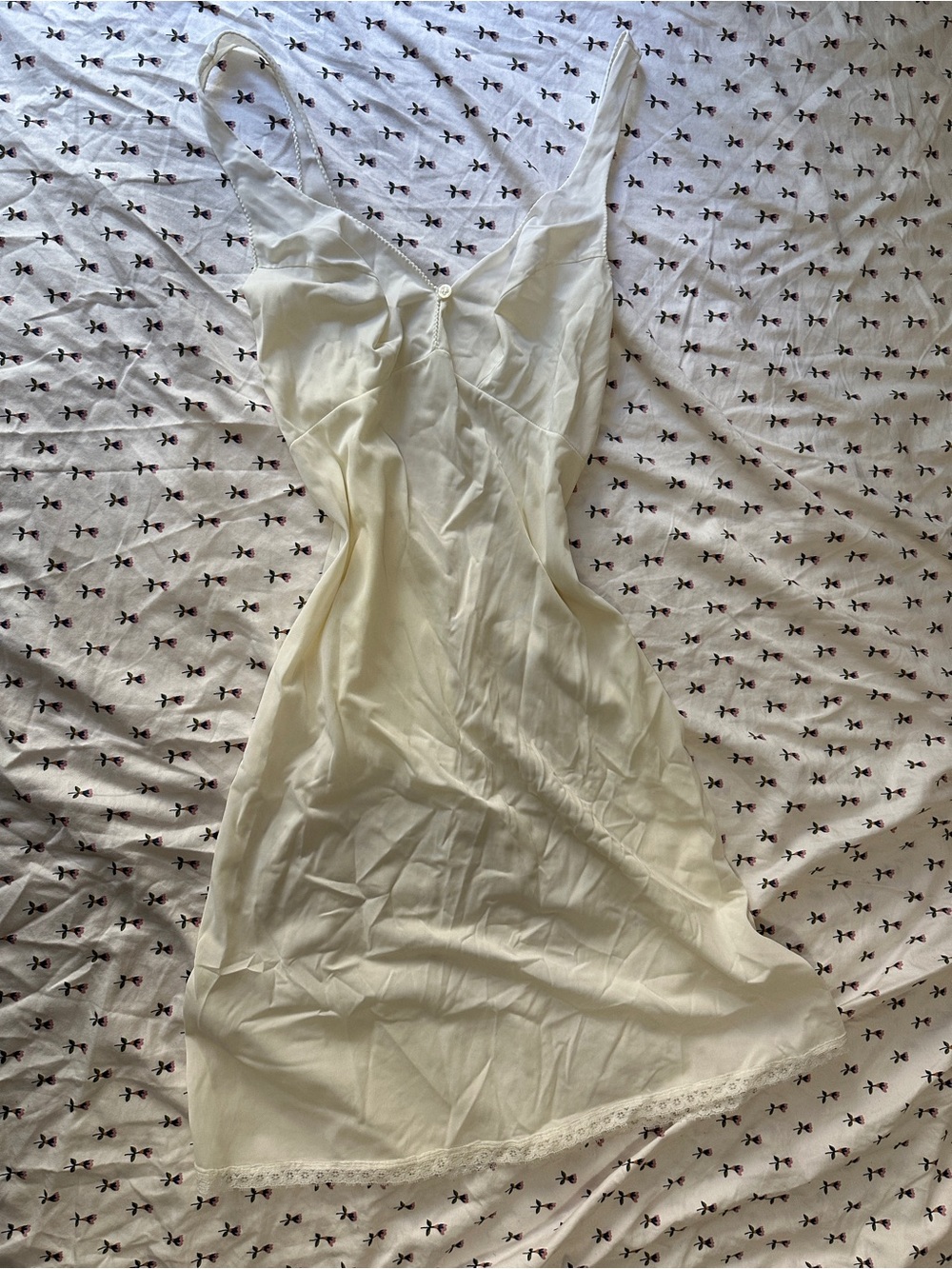 Vintage Classic Cream Slip Dress - Women's Intimates